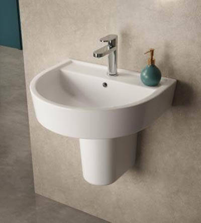 Additional image for Luna Wall Hung Toilet Pan, Seat, 420mm Basin & Ped.