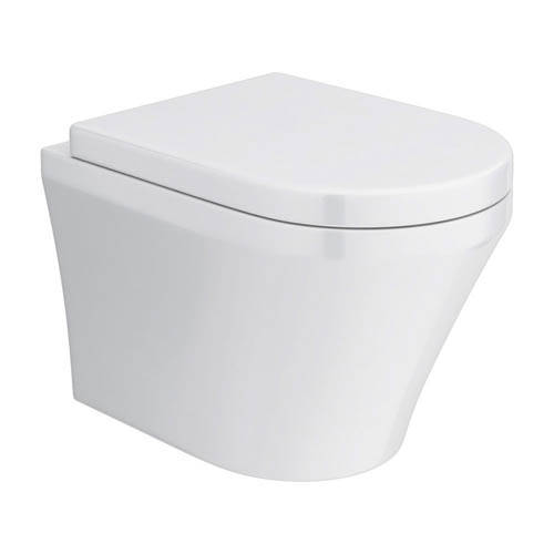 Additional image for Luna Wall Hung Toilet Pan, Seat, 520mm Basin & Ped.