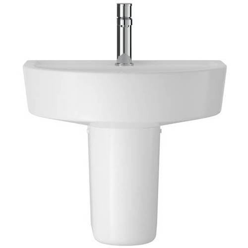 Additional image for Luna Wall Hung Toilet Pan, Seat, 520mm Basin & Ped.