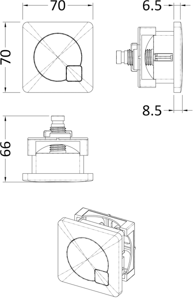 Additional image for Contemporary Push Button Flush (Dual Flush).