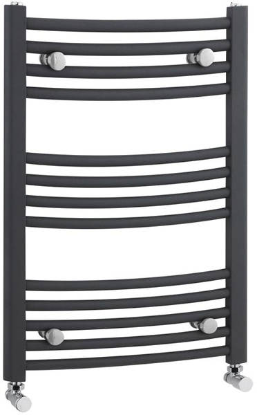 Additional image for Curved Ladder Towel Radiator (Anthracite). 700x500mm.