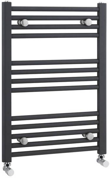 Additional image for Straight Ladder Towel Radiator (Anthracite). 700x500mm.