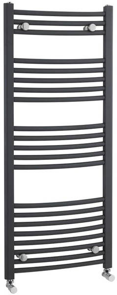Additional image for Curved Ladder Towel Radiator (Anthracite). 1150x500mm.