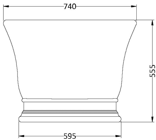 Additional image for Farringdon Freestanding Bath 1555x740mm.