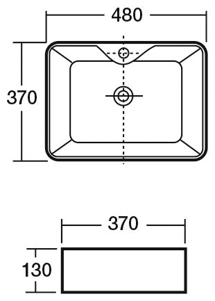 Additional image for Square Free Standing Basin (1 Tap Hole).