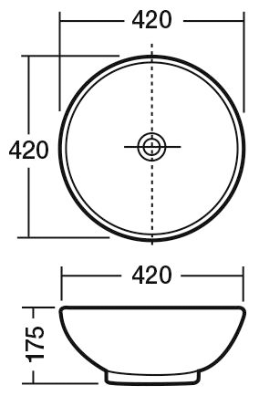 Additional image for Round Free Standing Basin (420mm diameter).