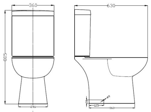 Additional image for Compact Close Coupled Toilet.