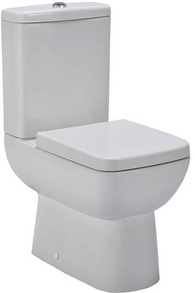 Additional image for Compact Semi Flush to Wall Toilet Pan, Cistern & Seat.