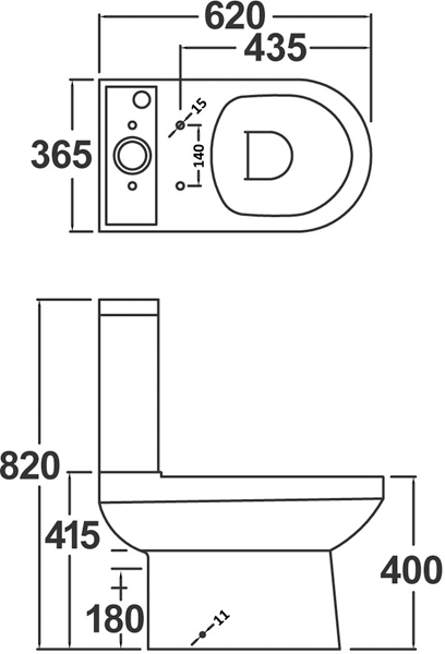 Additional image for Toilet Pan With Cistern & Soft Close Seat.