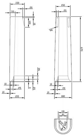 Additional image for Basin & Full Pedestal (1 Tap Hole, 420mm).