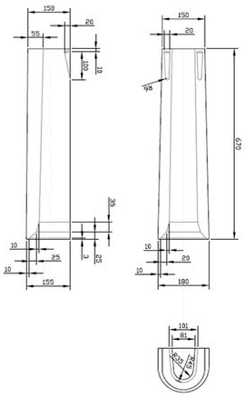 Additional image for Basin & Full Pedestal (1 Tap Hole, 520mm).