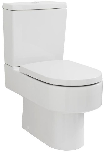 Additional image for Semi Flush To Wall Toilet Pan With Cistern & Luxury Seat.