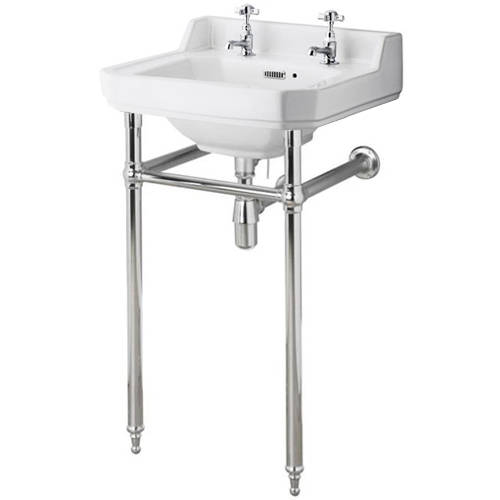 Additional image for Washstand With 560mm Basin (2TH, Chrome).