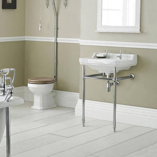 Additional image for Washstand With 560mm Basin (2TH, Chrome).