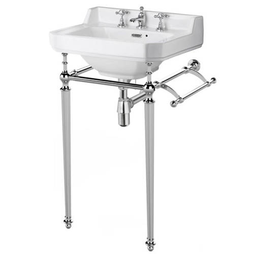 Additional image for Washstand, 560mm Basin & Towel Rail (3TH, Chrome).