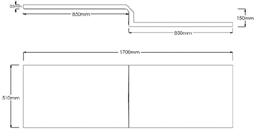 Additional image for Square Side Shower Bath Panel (White, 1700mm).