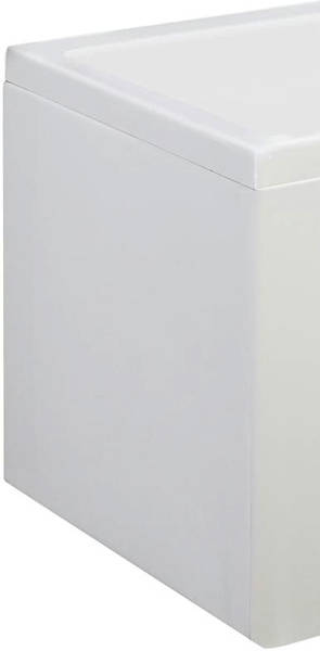 Additional image for Square End Shower Bath Panel (White, 700mm).