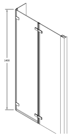 Additional image for Shower Bath Screen With Double Hinges (1400x800).