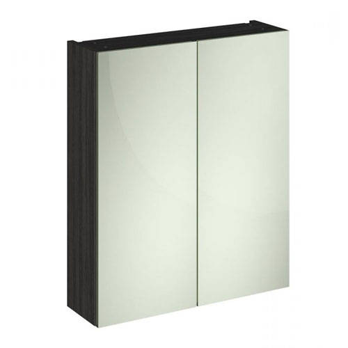Additional image for 2 Door Mirror Cabinet 600mm (Hacienda Black).
