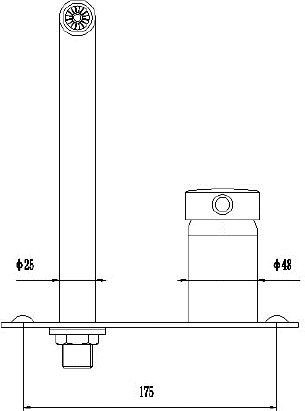 Additional image for Wall Mounted Basin Tap (Chrome).