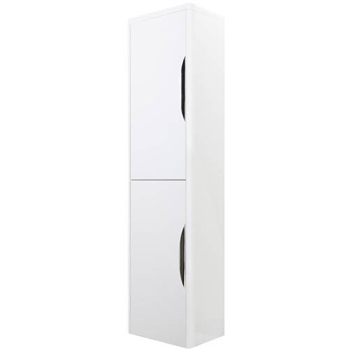 Additional image for Wall Mounted Tall Storage Unit 350mm (Gloss White).