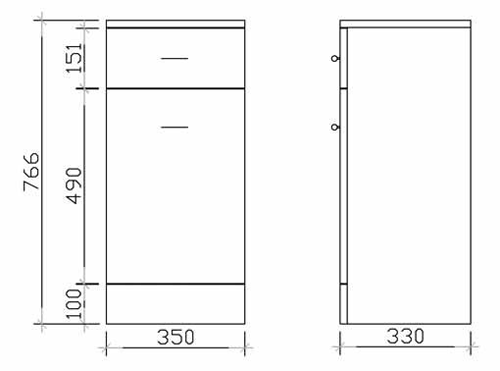 Additional image for Bathroom Laundry Basket (766x350x330mm, White).