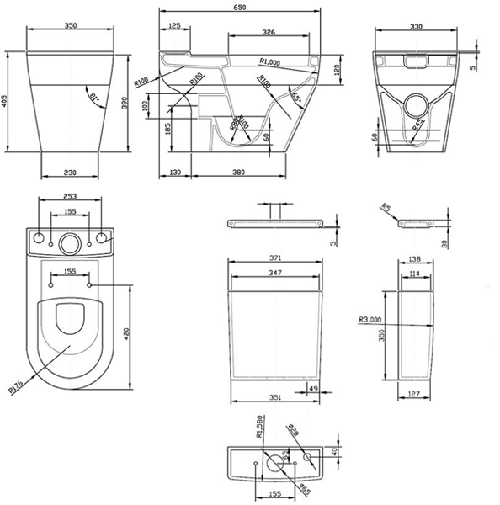 Additional image for Toilet With Luxury Seat, 420mm Basin & Pedestal.