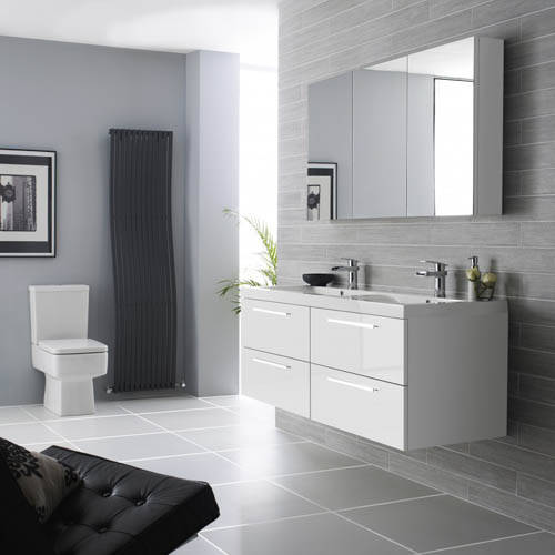 Additional image for Wall Hung Vanity Unit Pack With Cabinet (Gloss White).