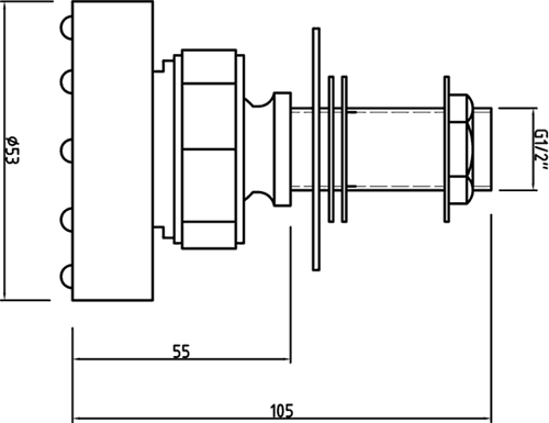 Additional image for Quest Thermostatic Shower Valve, Head, Arm & Body Jets.