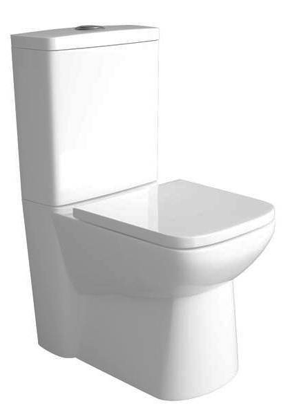 Additional image for Compact Flush To Wall Toilet With 500mm Basin & Pedestal.