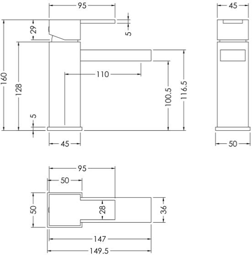 Additional image for Basin & Bath Filler Tap Pack (Chrome).