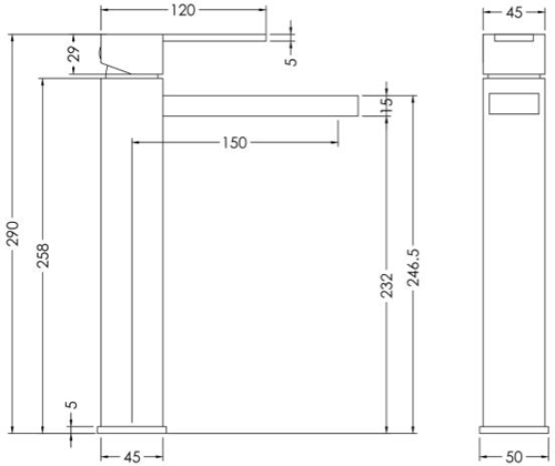 Additional image for Tall Basin & Bath Shower Mixer Tap Pack (Chrome).