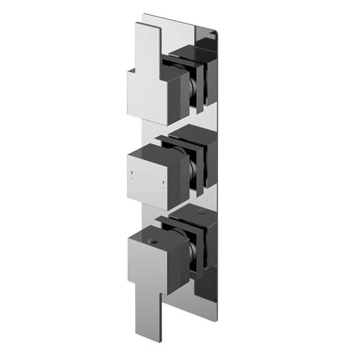 Additional image for Concealed Thermostatic Shower Valve (3 Outlets, Chrome).