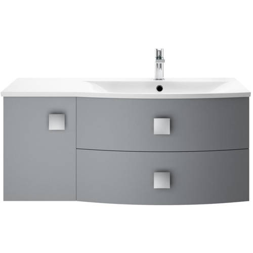 Additional image for Wall Hung 1000mm Cabinet & Basin RH (Dove Grey).
