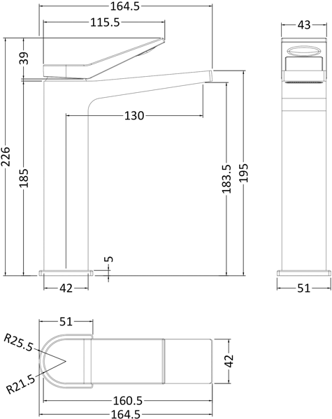 Additional image for Tall Basin & Bath Filler Tap Pack (Chrome).