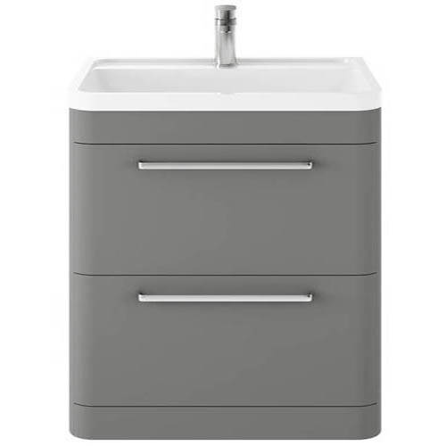 Additional image for Floor Standing Vanity Unit & Basin 800mm (Cool Grey).