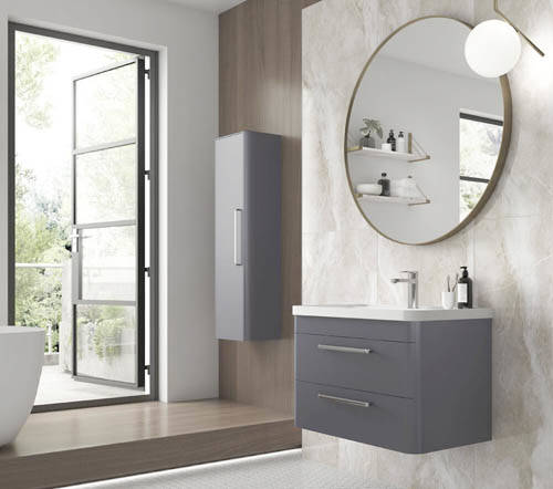 Additional image for Wall Hung 800mm Vanity Unit & BTW Pack (Cool Grey).