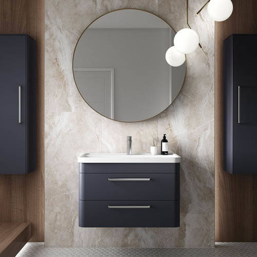 Additional image for Wall Hung 800mm Vanity Unit & BTW Pack (Indigo Blue).