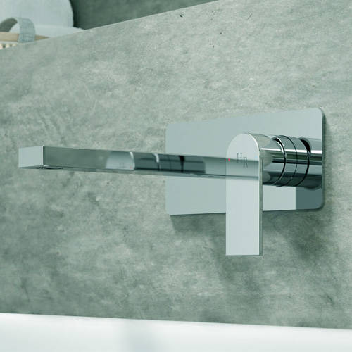 Additional image for Wall Mounted Basin Mixer Tap With Lever Handle (Chrome).