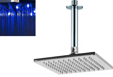 Additional image for Square LED Shower Head With Ceiling Arm (200x200mm).