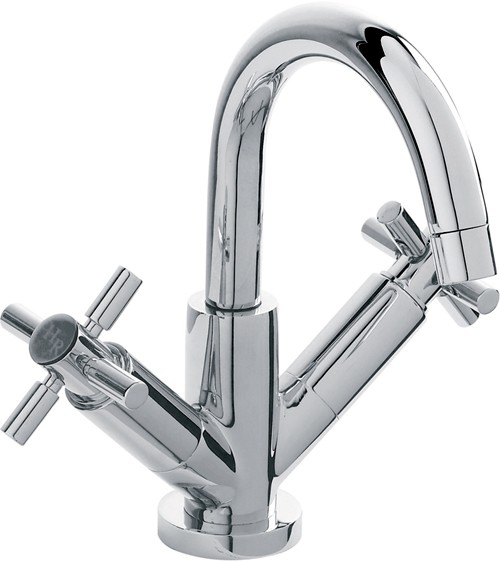Additional image for Basin Tap With Small Spout, Waste & Cross Handles.