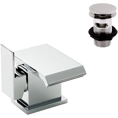 Additional image for Side Action Waterfall Basin Mixer Tap (Chrome).