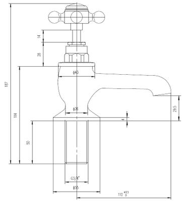 Additional image for Basin & Bath Tap Pack With X-Heads (Black & Chrome).