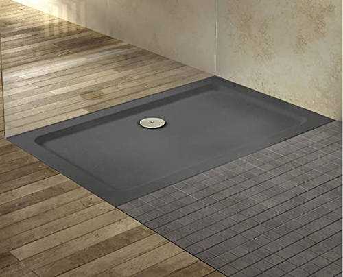Additional image for Rectangular Shower Tray 1300x800mm (Slate Grey).