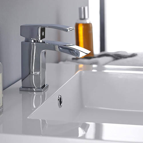 Additional image for Mono Basin Mixer Tap With Push Button Waste (Chrome).