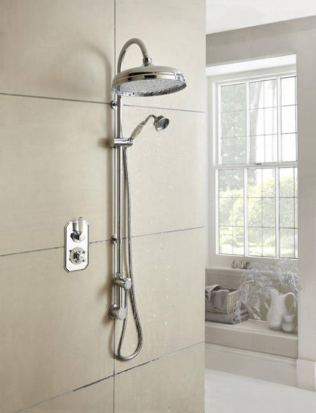 Additional image for Thermostatic Shower Valve With White Handle (1 Way).