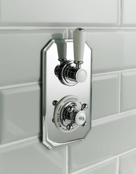 Additional image for Thermostatic Shower Valve With White Handle (2 Way).