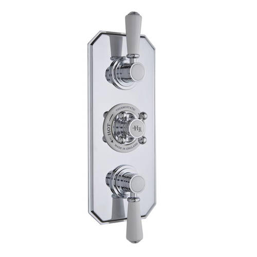 Additional image for Thermostatic Shower Valve With White Handles (3 Way).
