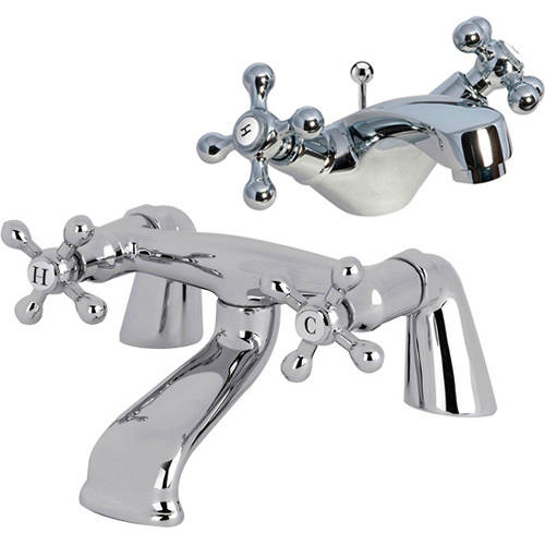 Additional image for Mono Basin Mixer & Bath Filler Taps Pack (Chrome).
