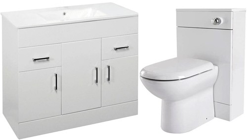 Additional image for 1000mm Vanity Unit Suite With BTW Unit, Pan & Seat.